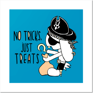 Tricks vs Treats Halloween Lop Pirate Posters and Art